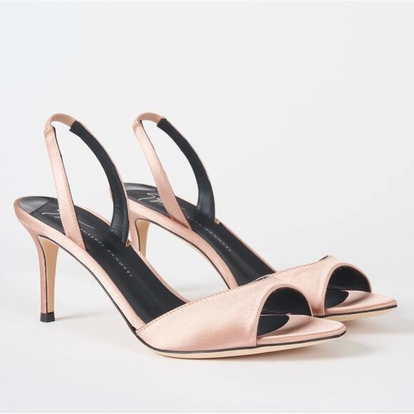 Giuseppe Zanotti Slingback Satin Heel Size 8 Antique Pink - Picture 1 of 7